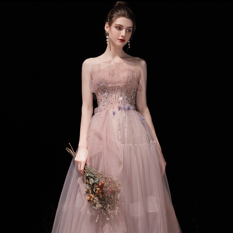 Lace Beaded Elegant Party Evening Dresses