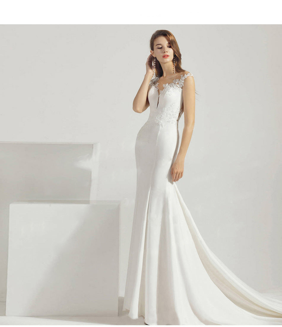 Fishtail Tailing Bride Wedding Dresses