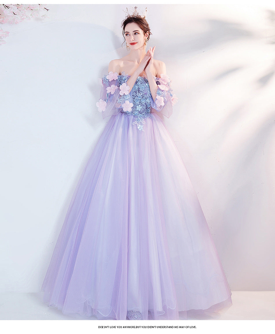 Lace Fabric Fairy Princessy Evening Dress